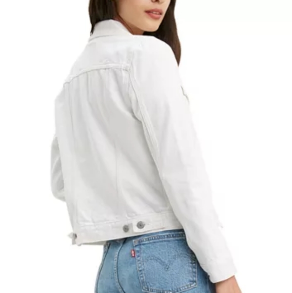 Levi's Original Denim Jean Trucker Jacket White - Picture 3 of 5